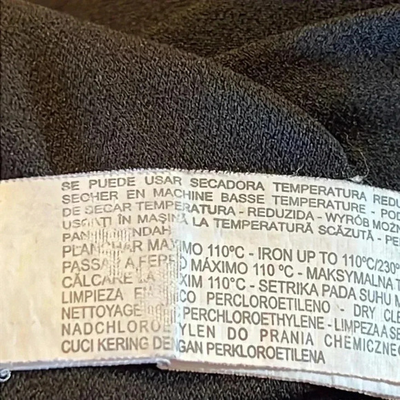 Womens preworn Zara Basic black pants XS Elastic waist string adjust loose Y2K - Picture 8 of 10